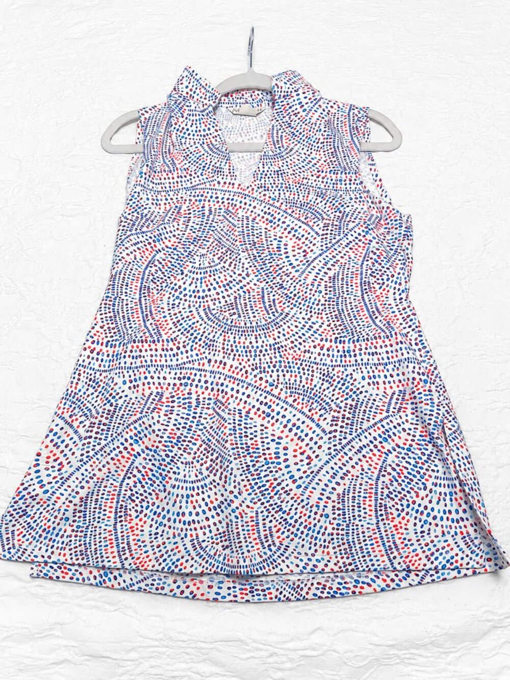 Mahi Gold Sleeveless Printed Top – Size Small